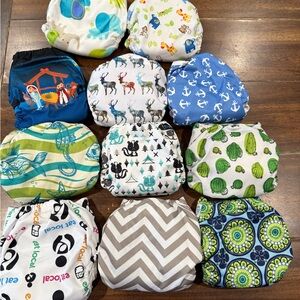 Cloth Diapers Set of 11 AIO (all in one)